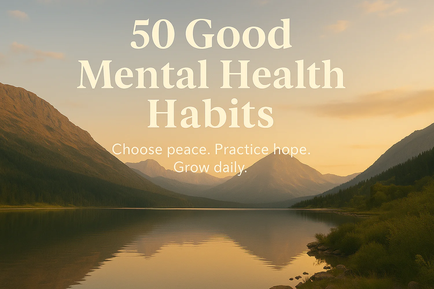 50 Good Mental Health Habits – Mental Health Ministries